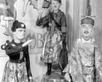 Harry Burnett's puppets of Benito Mussolini, Adolf Hitler, and Emperor Hirohito